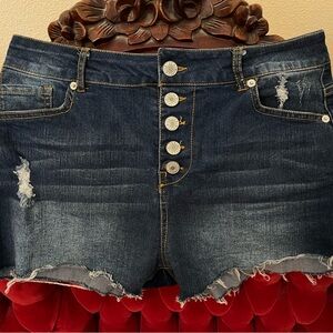 Love Tree Denim Distressed Women's Shorts